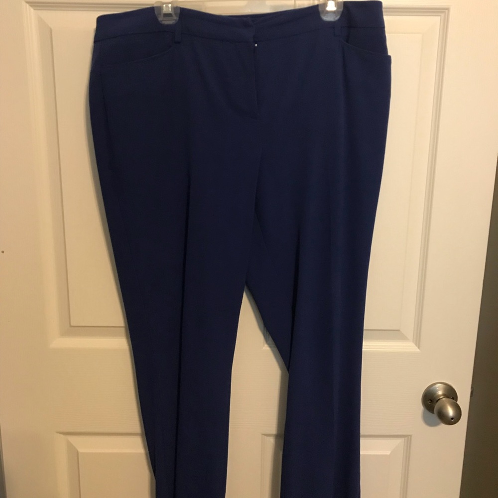Deep blue slacks